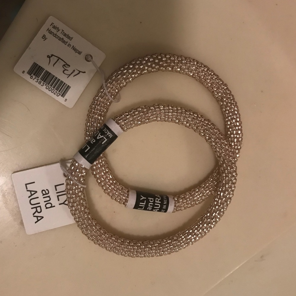 Lily and Laura Rose Gold Bracelet Set